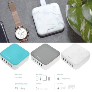 New thecoopidea Mini Block 8.2A 5 Port USB Travel Charger For iPhone Samsung LG - Picture 1 of 4