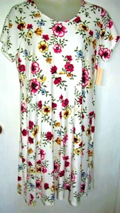 NUEVO CON ETIQUETAS Vestido para Mujer BOBBIE BROOKS Suave Elástico Tejido DETALLE TRASERO ENCAJE Ajuste Acampanado 1X - Imagen 1 de 2