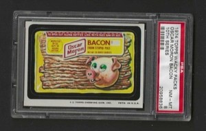 WACKY PACKAGES 1974 SERIES 10 OSCAR MORON BACON PSA 8 NMMT   