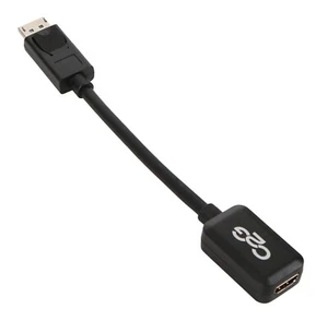 Cable Adapter Converter; DisplayPort Male to HDMI Female, 8", Black (New) - Picture 1 of 7