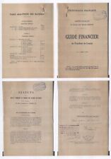 2 RARES DOCUMENTS CROIX ROUGE 1923 - 1926 ¤ STATUTS SOCIETE - GUIDE FINANCIER