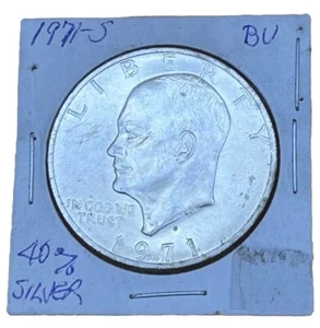 1971 S Eisenhower Dollar 40% Silber Auswahl Stempelglanz Ike US Münze siehe Bilder X057 - Bild 1 von 2