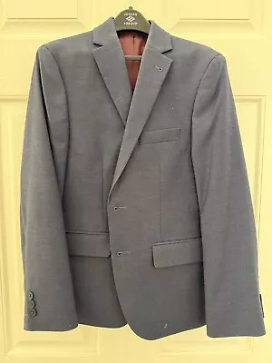 Chaqueta Blazer Joseph Abboud Niño Azul Oscuro Poli Rayón Forrada Todo el Año Talla 12 Foto 1 de 4