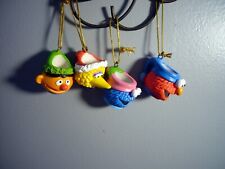 Kurt S Adler Mini Sesame Street Christmas Ornaments Set of 4 Little Mugs