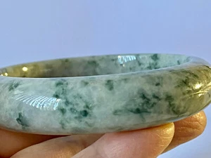 58mm "Majestic Piece"~Grade A Burma Green JADEITE JADE Bangle O1376 - Picture 1 of 7