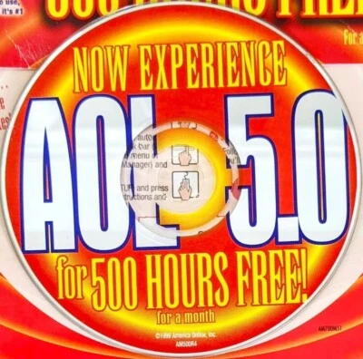 "Orange Circles" America Online Collectible / Install Disc, Vintage AOL CD  5.0! - Image 1 of 3