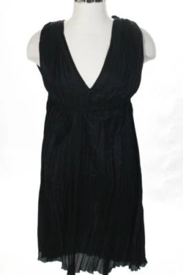 Vestido sin mangas plisado hasta la rodilla La Perla talla 10 UK14 negro $360 13095 - 18 Foto 1 de 4