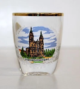 Borde Oro Tiro Vidrio QUURZEINHEILIGEN (iglesia en Alemania) Baviera TK - Imagen 1 de 5