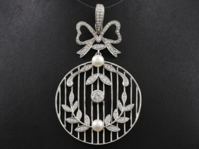 Schöner Brillant Anhänger mit Perle ca. 1,50ct   750/- Weißgold - Bild 1 von 4