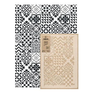 reusable PLASTIC Wall STENCIL Template 65x95cm Seamless Allover TILES - Picture 1 of 4