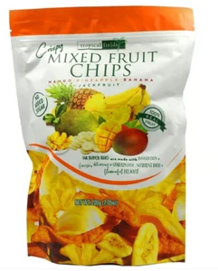 200g Tropical Fields Crispy Mixed Fruit Chips Mango Pineapple Banana Jackfruit - Picture 1 of 1