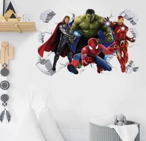 Spiderman Hulk Wandtattoo Wanddeko Wandaufkleber Aufkleber Wand Sticker Marvel - Bild 1 von 6