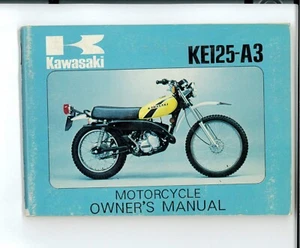 Kawasaki 1975 Model KE125-A3 Owner's Manual - 99997-869-01 - Picture 1 of 4