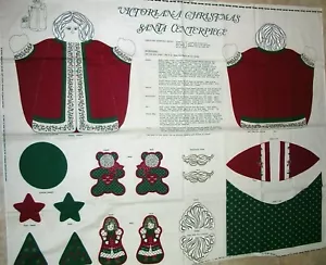VICTORIANA WEIHNACHTEN WEIHNACHTSMANN HERZSTÜCK BEDRUCKT STOFF PANEL SPRINGS INDUSTRIES - Bild 1 von 4
