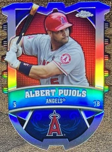 2014 Topps Chrome Albert Pujols Connections rifrattore fustellato #CC-AP Angels - Foto 1 di 2