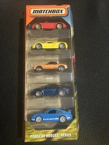 MATCHBOX 2025 - PORSCHE HEROES 5 PACK 911 Carrera Cabriolet Targa GT3 RS 914 918 - Picture 1 of 6