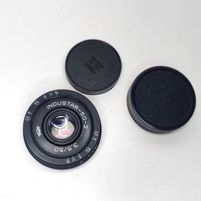 Industar 50-2 Black M42 50mm F3.5 Export Portrait Lens USSR - Image 1 of 4
