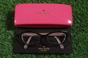 KATE SPADE CRISTI EYEGLASSES 0JGT 50-16-135 TORTOISE/PINK FRAME ONLY + CASE ~VGC - Picture 1 of 9