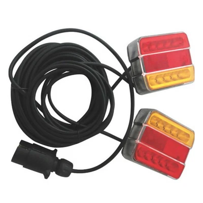 L+R LED Magnetic Trailer Rear Towing Waterproof Tail Light For Trailer Tractor F - Image 1 of 4