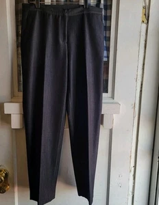 Ruby Rd Black Straight Leg Flat Front Pants Zipper Button Front Size 10 - Picture 1 of 6