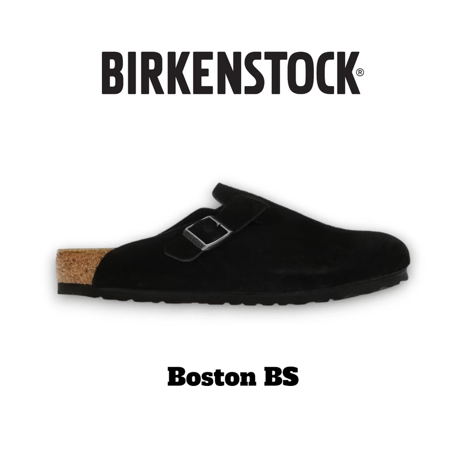 Birkenstock Boston Suede Schwarz Black Unisex Clog - 1027142 - EU 42 | NEU/OVP - Bild 1 von 1