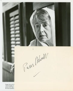 Peggy Ashcroft - signierte Albumseite mit einem s/w Foto - Bild 1 von 1