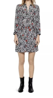 Zadig & Voltaire  Women’s mini Dress Rubis Print  floral Sz L - Image 1 of 4
