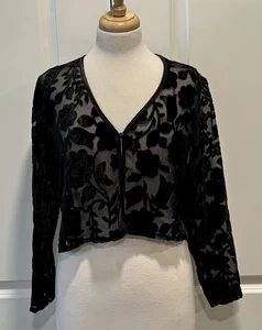 Top transparente de terciopelo negro Y2K vintage para mujer mediano caprichoso hada caprichoso - Imagen 1 de 7