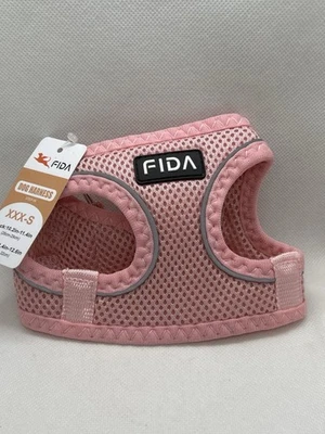 Arnés de malla FIDA XXXS rosa - chaleco ligero transpirable para mascotas pequeñas Foto 1 de 4