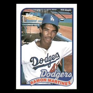 Tarjeta de béisbol de los Dodgers de Los Ángeles Topps novato #225 1989 de Ramón Martínez MLB - Imagen 1 de 3