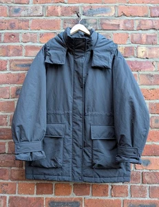 Abrigo acolchado de plumas Uniqlo para mujer con capucha negro Parka talla 2XL - Imagen 1 de 8