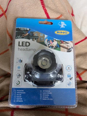 Ring LED High Performance Head Torch Headlamp Work Torch Black - Image 1 of 4
