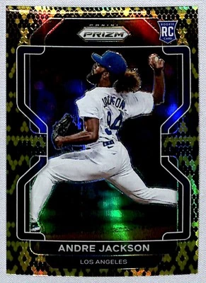 Andre Jackson 2022 Panini Prizm Snakeskin Rookie /50 #127 Los Angeles Dodgers - Image 1 of 2