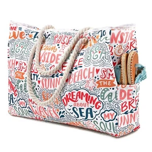 Beach Bags for Women - Large Beach Women Sandproof Tote Bag for Pool Gym Groc... - Picture 1 of 8