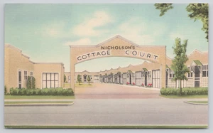 Postkarte Bozeman Montana Nicholson's Cottage Court Motel  - Bild 1 von 2