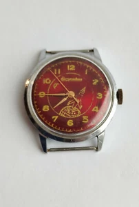 A rare wrist watch of the Cold War period - a rocket taking off from the globe - Picture 1 of 5