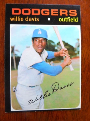 1971 TOPPS BASEBALL #585 WILLIE DAVIS LOS ANGELES DODGERS EX/MT A-3616 - Image 1 of 2