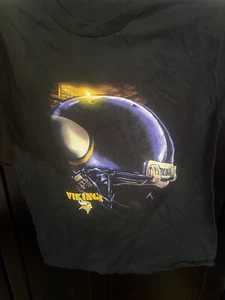 VALENTINE VINTAGE RARE MINNESOTA VIKINGS OFFICIAL NFL T-SHIRT LARGE RETRO 80s-90 - Picture 1 of 3