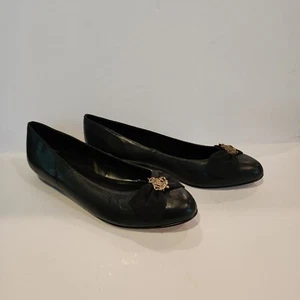 Vintage Sutton Plaza Vintage Black Leather Flats, Point Toe, Man Made in Brazil - Picture 1 of 8