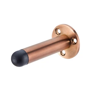 Copper Skirting Door Stop - 75mm With Buffer - Picture 1 of 1