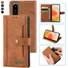 For Sony Xperia 5 III Notebook Style Card Case,Leather Magnetic Flip Phone Case