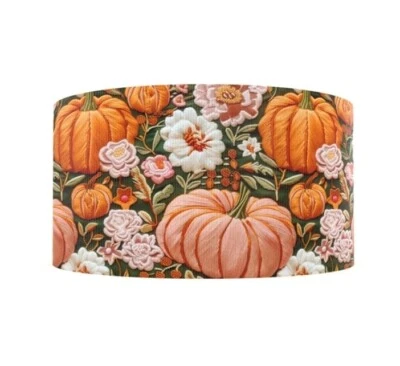 3" Grosgrain Fall pumpkin gourd flower Ribbon 5 yards 1262202 - Image 1 of 2