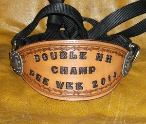 Quality Custom Bronc Halter Personalized For Awards Shell or Barbed Border. G&E - Picture 1 of 8