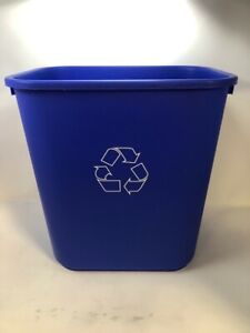 Lot of 6 - Storex Medium Recycling Basket, 15 x 10.5 x 15 Inches, Blue, (STX0071