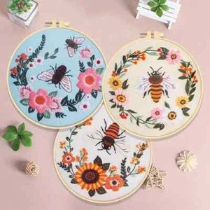 Bee Cross stitch set of 3 - Brand new Fast ship - Picture 1 of 2