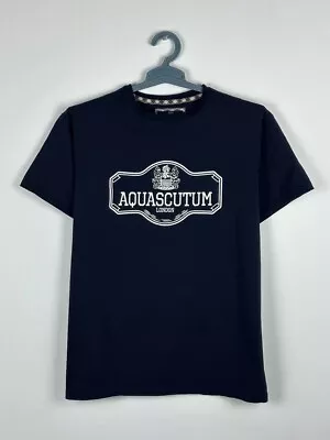 Camiseta Aquascutum Big Logo Azul Marino Talla XL Foto 1 de 4