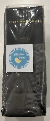 Donna Karan EURO Pillow Sham Charcoal 100% Silk Collection Silk Quilt New FFold - Image 1 of 4