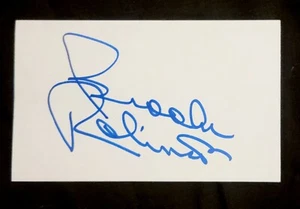 BROOKS ROBINSON SIGNED INDEX CARD AUTOGRAPH BALTIMORE ORIOLES baseball HOF 1983 - Picture 1 of 2