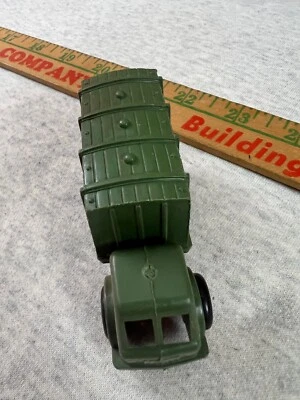 Vintage Auburn Rubber Co? Camión del ejército de la Segunda Guerra Mundial camión camión 3 pulgadas de largo, 1,5 pulgadas de alto Foto 1 de 4