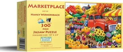 Rompecabezas Marketplace 300 piezas - Escena de cosecha de otoño por Nancy Wernersbach Foto 1 de 3